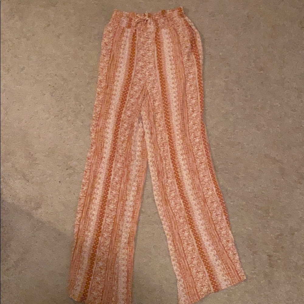 Orange Tribal Patterned Pants
